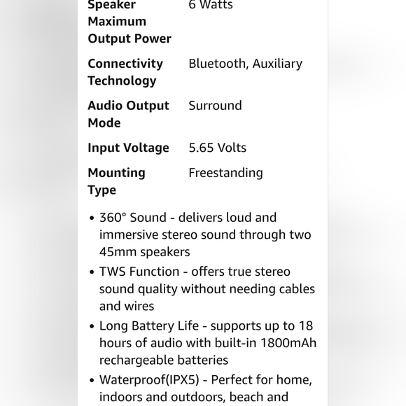 JVC Portable Wireless Speaker - Picture 6 of 6